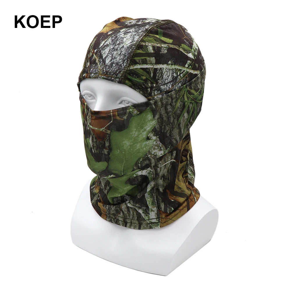 KOEP Tree Camouflage Balaclava Full Face Mask Wargame Outdoor Hunting Cycling Sports Helmet Liner Cap