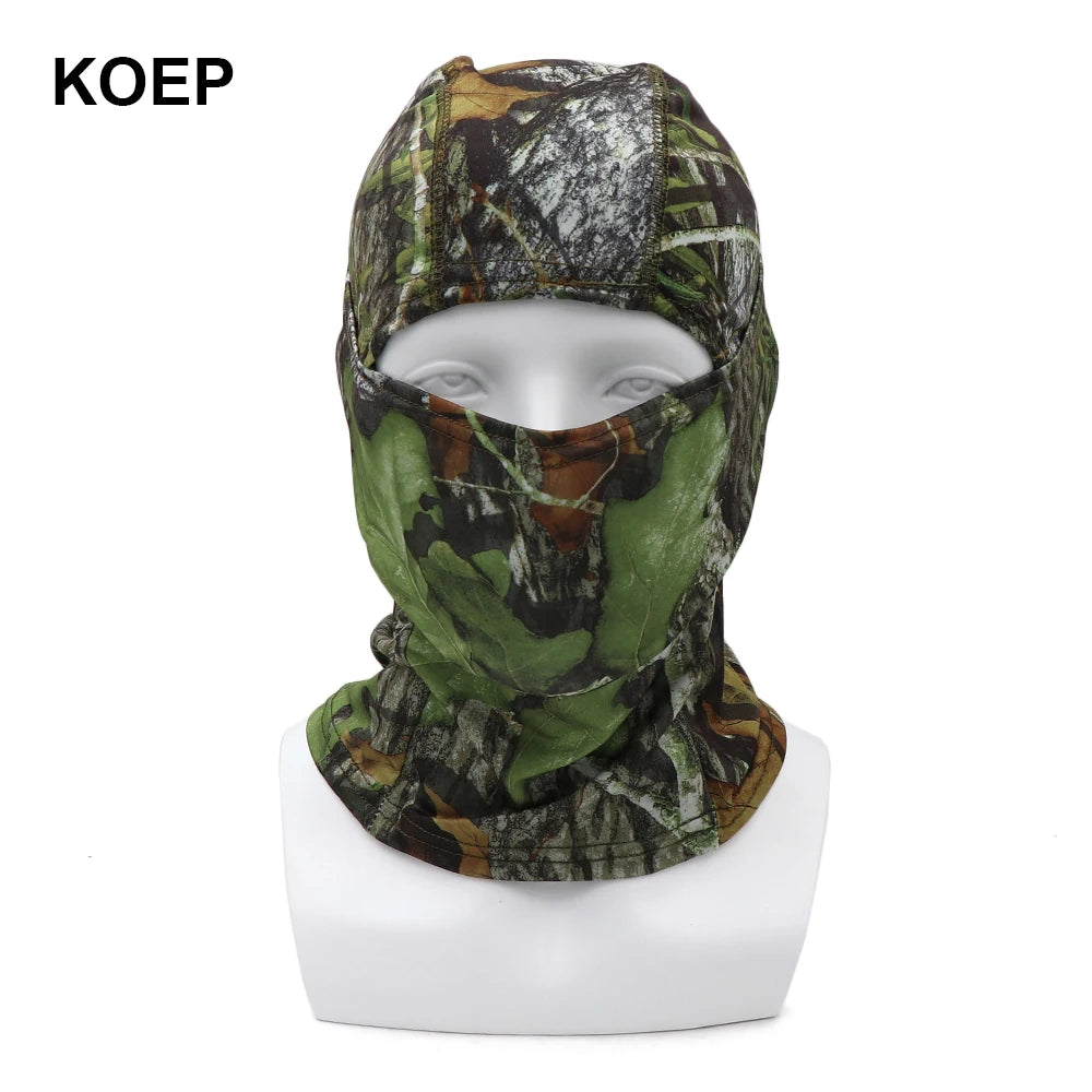 KOEP Tree Camouflage Balaclava Full Face Mask Wargame Outdoor Hunting Cycling Sports Helmet Liner Cap