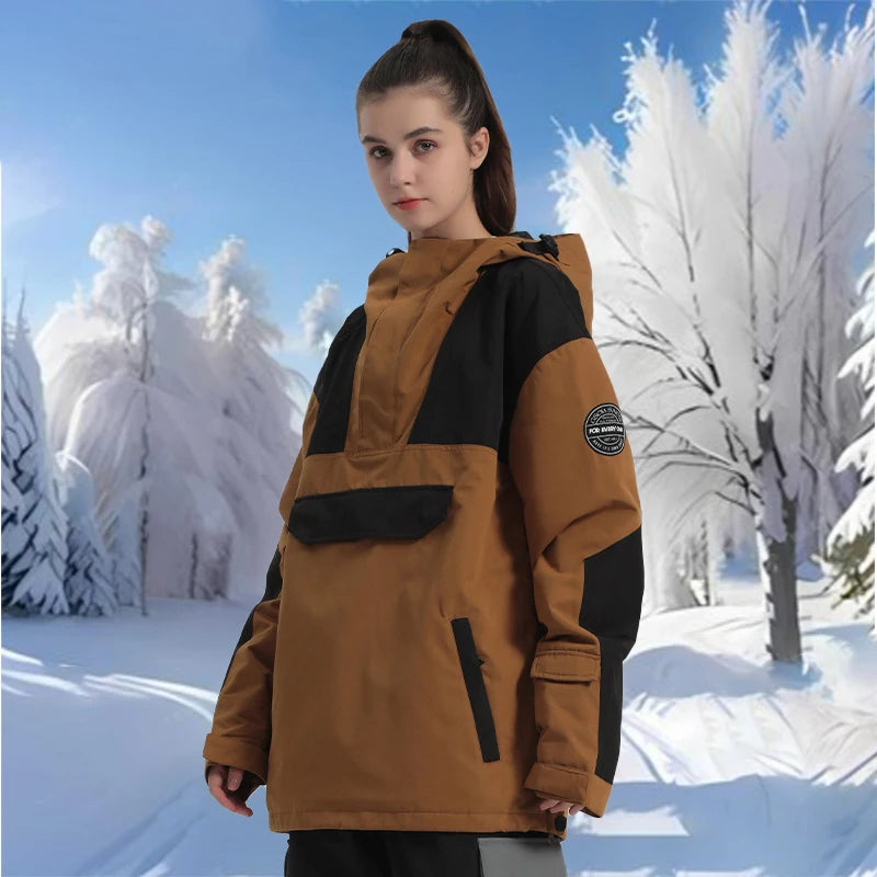 Sports Snowboard Wear Ski Clothing Winter Insulation Windproof Snow Coats Outdoor Hooded Skiing Tops Men 2025 Women Ski Jackets